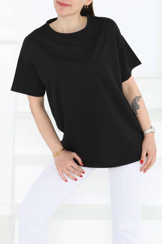Kısa Kollu T-Şhirt Siyah - 27140 - 3