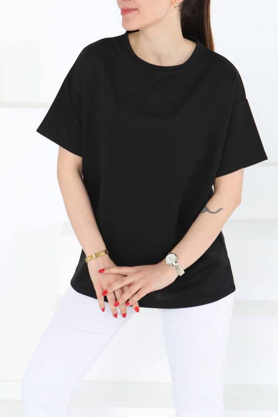 Kısa Kollu T-Şhirt Siyah - 27140 - 4