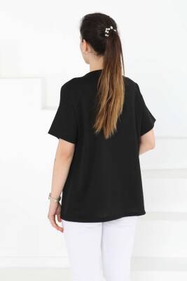 Kısa Kollu T-Şhirt Siyah - 27140 - 6