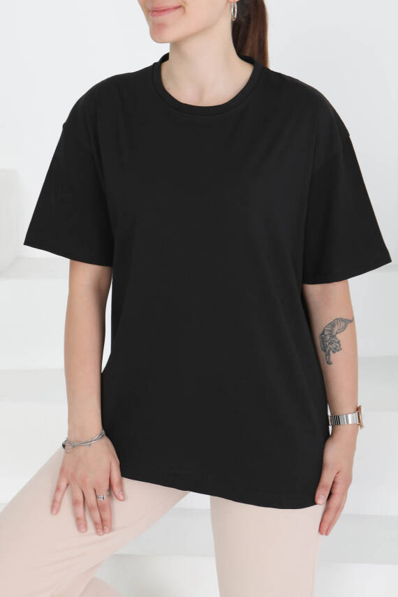 Kısa Kollu T-Şhirt Siyah - 27346 - 2