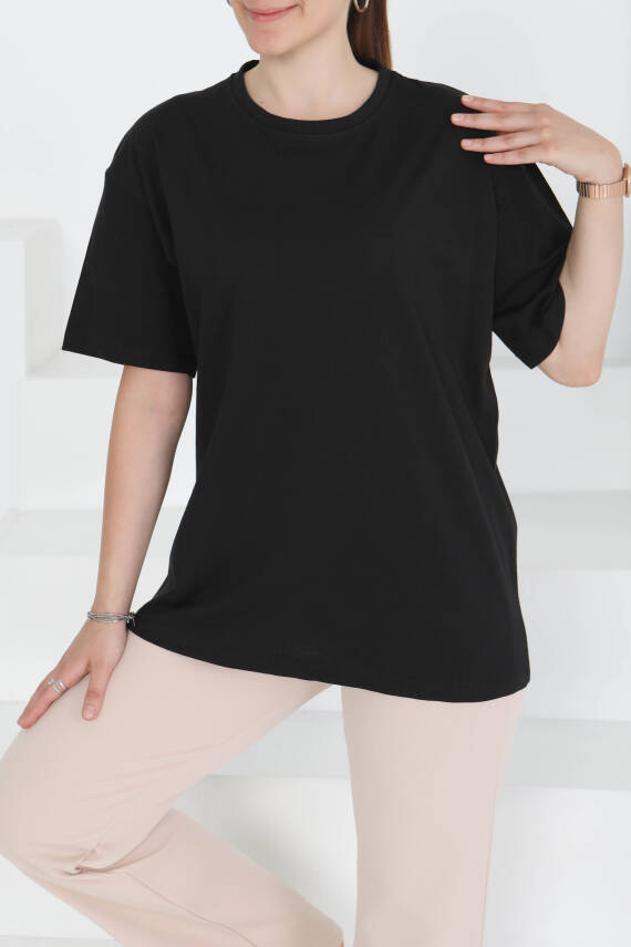 Kısa Kollu T-Şhirt Siyah - 27346 - 3
