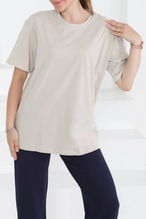 Kısa Kollu T-Şhirt Taş - 27346 - 3