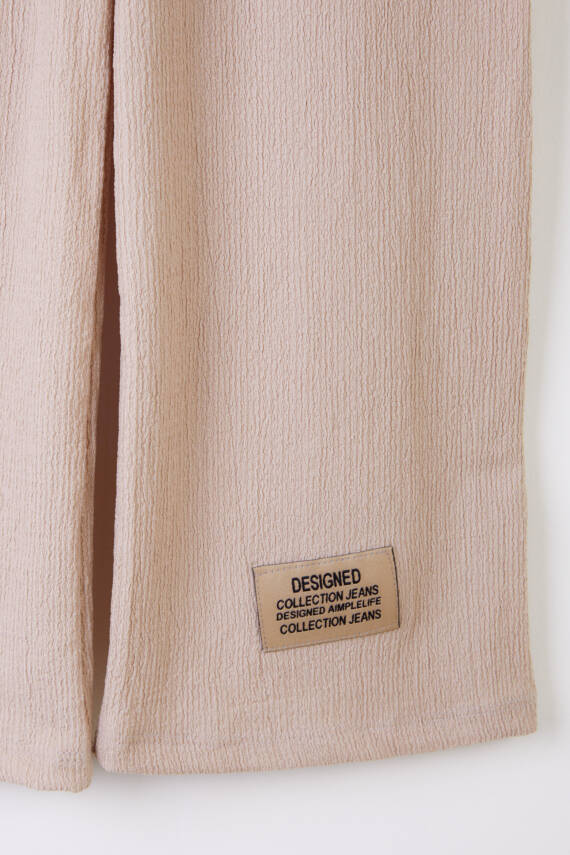 Kız Çocuk Bej Arma Detaylı Pijama Altı - 25488 - 2