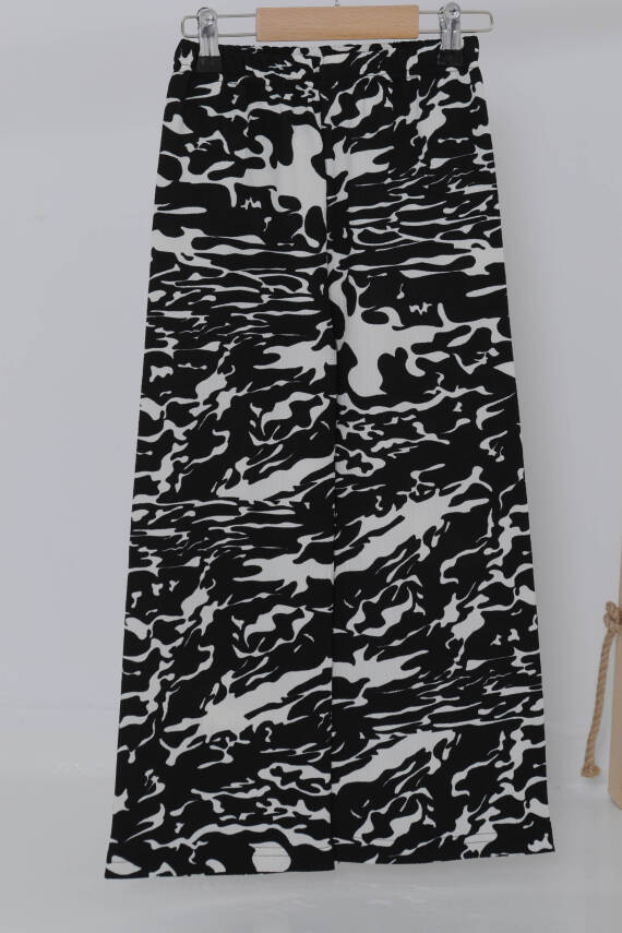 Kız Çocuk Beyaz Leopar Desenli Pijama Altı - 27051 - 2