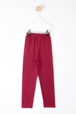Kız Çocuk Bordo Fitilli Tayt - 26089 