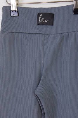 Kız Çocuk Füme Şardonlu İspanyol Paça Pantolon - 26467 - 2