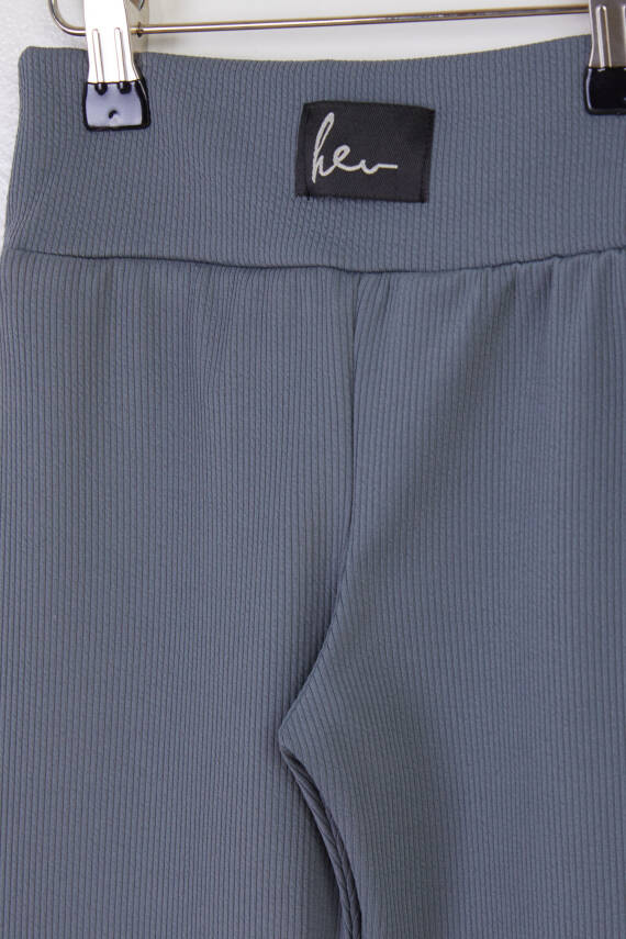 Kız Çocuk Füme Şardonlu İspanyol Paça Pantolon - 26467 - 2