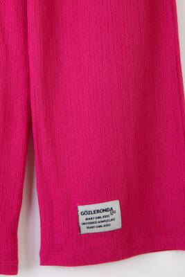 Kız Çocuk Fuşya Arma Detaylı Pijama Altı - 25488 - 2