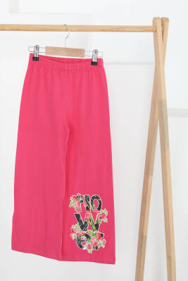Kız Çocuk Fusya Baskılı Pijama Alt - 27385 - 1