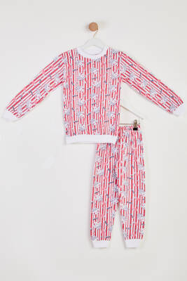 Kız Çocuk Fuşya Baskılı Pijama Takımı - 26449 