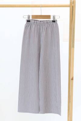 Kız Çocuk Gri Çizgili Pantolon - 27306 