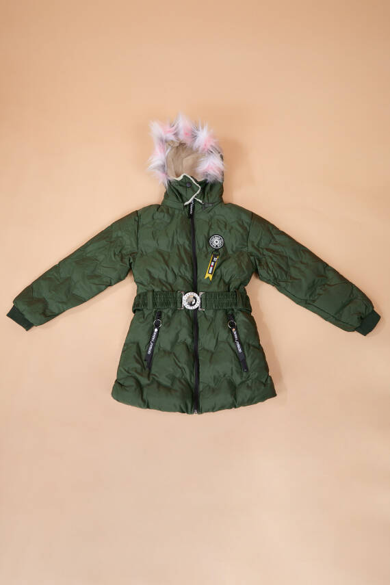 Kız Çocuk Haki Mont - 23898 - 4