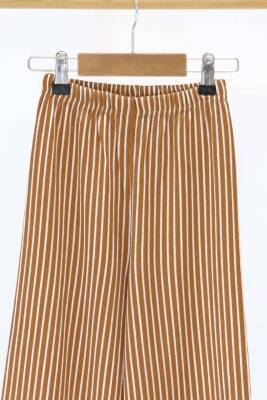 Kız Çocuk Hardal Çizgili Pantolon - 27306 - 2