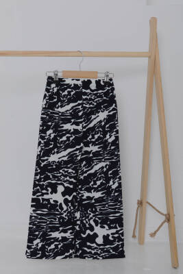 Kız Çocuk Lacivert Leopar Desenli Pijama Altı - 27051 - 1