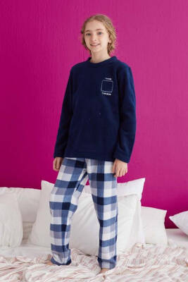 Kız Çocuk Lacivert Pijama Takımı - 23934 - 2