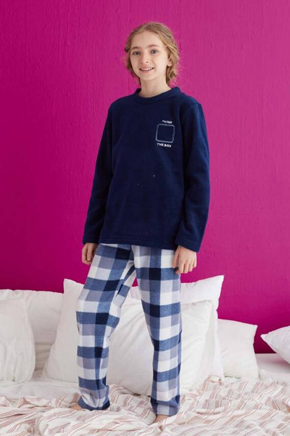 Kız Çocuk Lacivert Pijama Takımı - 23934 - 2