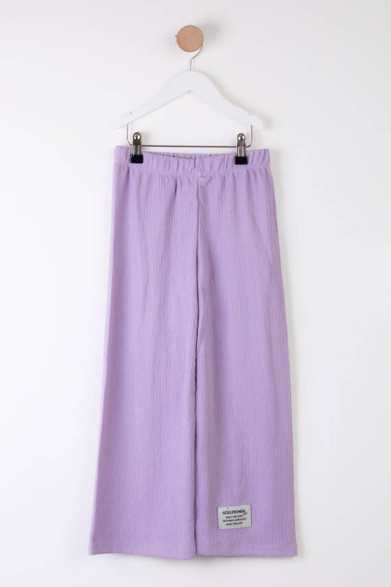 Kız Çocuk Lila Arma Detaylı Pijama Altı - 25488 - 1
