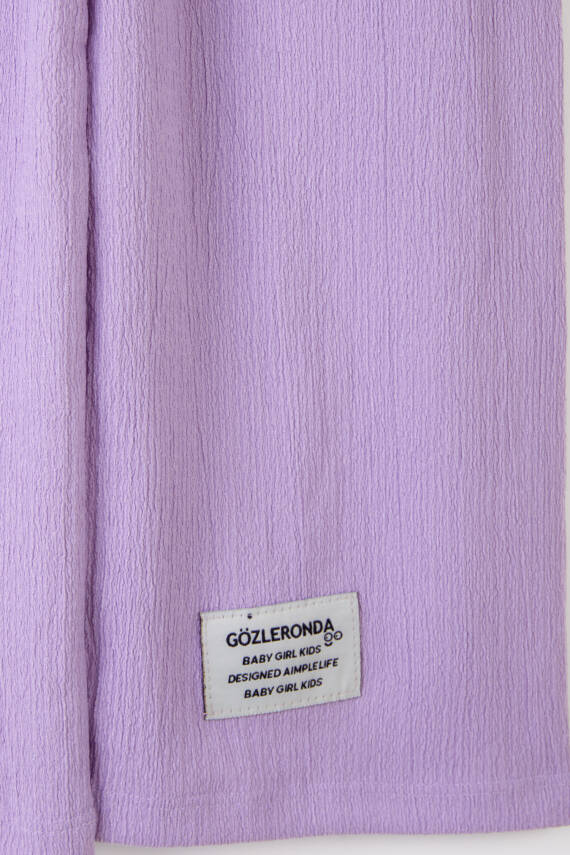 Kız Çocuk Lila Arma Detaylı Pijama Altı - 25488 - 2