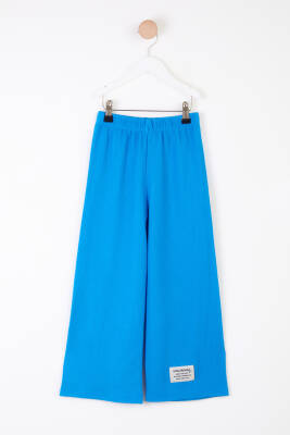 Kız Çocuk Mavi Arma Detaylı Pijama Altı - 25488 