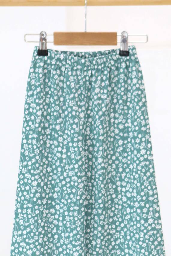 Kız Çocuk Mint Çiçek Desenli Pantolon - 27307 - 2