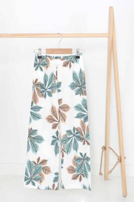 Kız Çocuk Mint Desenli Pantolon - 27378 