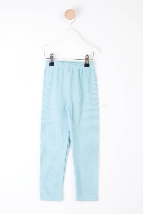 Kız Çocuk Mint Fitilli Tayt - 26089 - 1