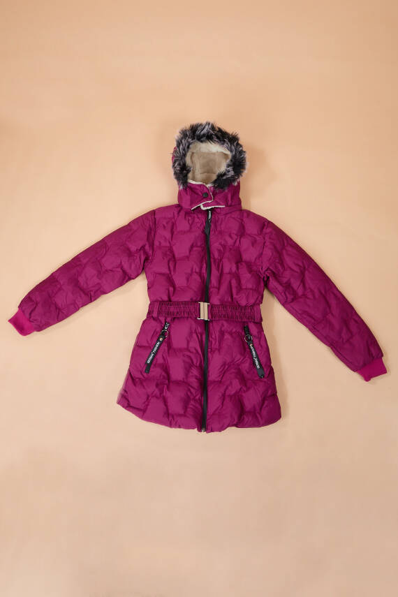Kız Çocuk Mürdüm Mont - 23896 - 1