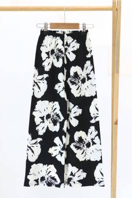 Kız Çocuk Siyah Desenli Pantolon - 27305 