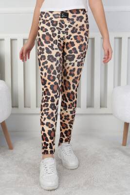 Kız Çocuk Siyah Kız Çocuk Leopar Tayt - 26717 - 2