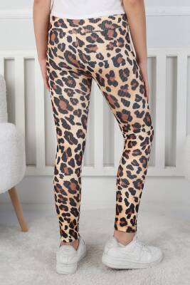 Kız Çocuk Siyah Kız Çocuk Leopar Tayt - 26717 - 4