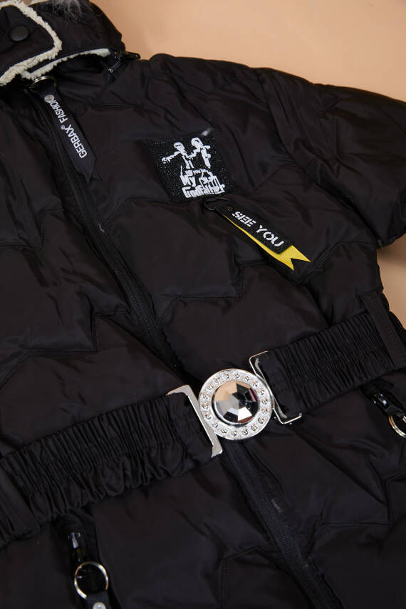 Kız Çocuk Siyah Mont - 23898 - 3