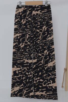 Kız Çocuk Vizon Leopar Desenli Pijama Altı - 27051 - 2