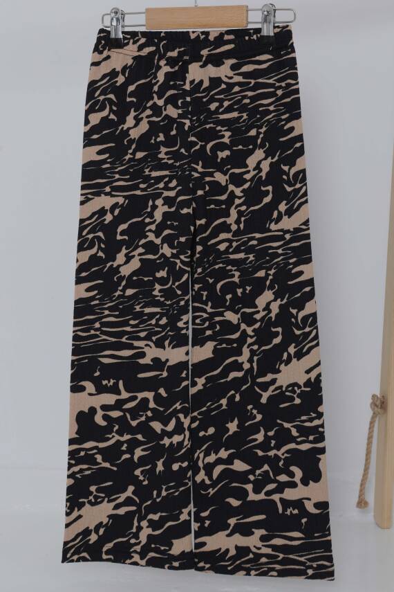 Kız Çocuk Vizon Leopar Desenli Pijama Altı - 27051 - 2