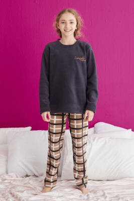 Kız Çocuk Vizon Pijama Takımı - 23930 - 1