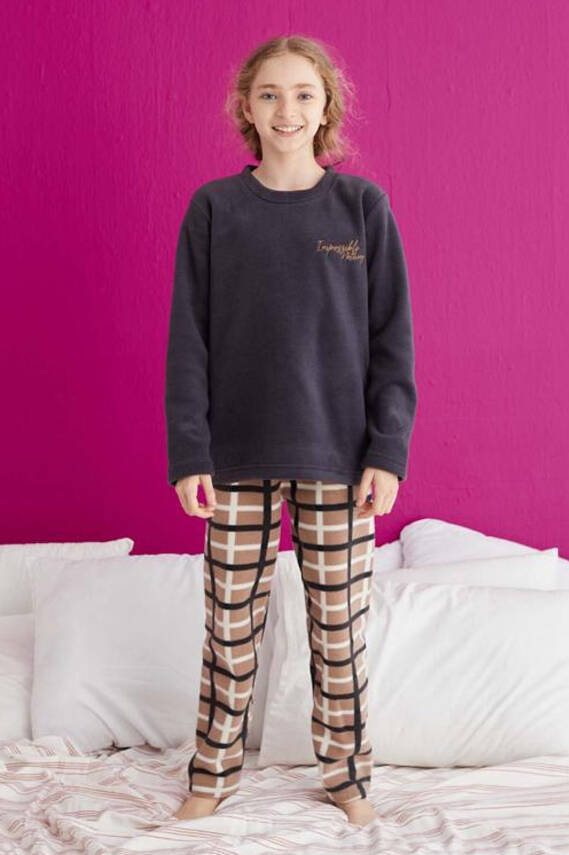 Kız Çocuk Vizon Pijama Takımı - 23930 - 1