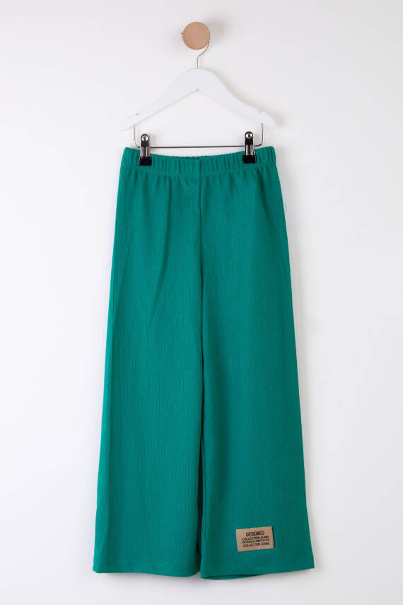 Kız Çocuk Yesil Arma Detaylı Pijama Altı - 25488 - 1