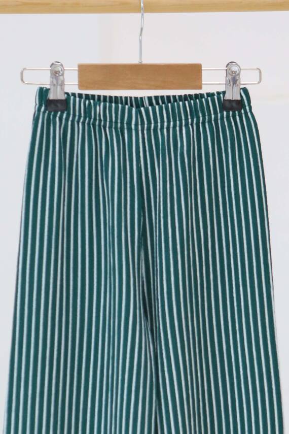 Kız Çocuk Zumrut Çizgili Pantolon - 27306 - 2