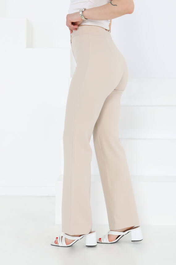 Kumaş Pantolon Bej - 27246 - 8