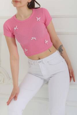 Kurdale Detaylı Bady Pembe - 27142 - 4