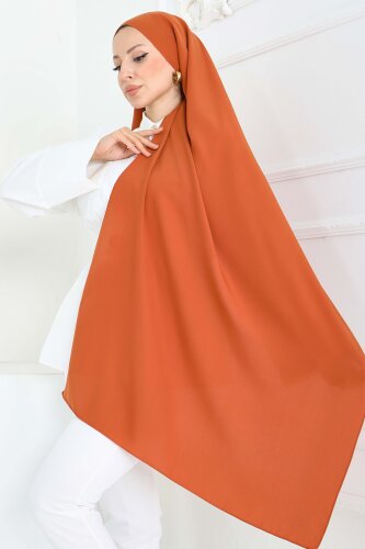 Medine İpeği Şal Kiremit - 27852-KIREMIT - 3