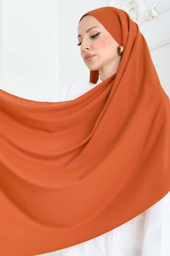 Medine İpeği Şal Kiremit - 27852-KIREMIT - 4