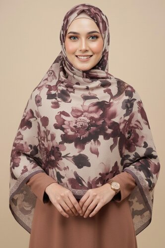 Midnight Bloom Serisi Pamuk Şal Gül - 27986-GUL