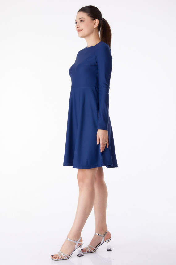 Mini Abiye Elbise Lacivert - 13191 - 4