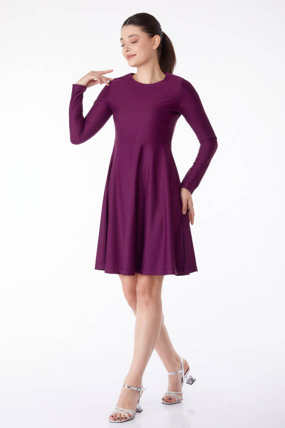 Mini Abiye Elbise Mor - 13191 - 2