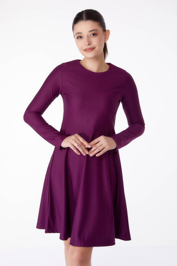 Mini Abiye Elbise Mor - 13191 - 3