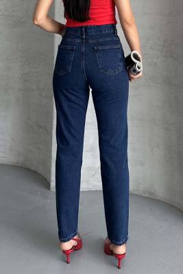 Mom Fit Kot Pantolon Koyu Mavi - 27301 - 6