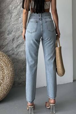 Mom Kot Pantolon Buz Mavi - 27302 - 5