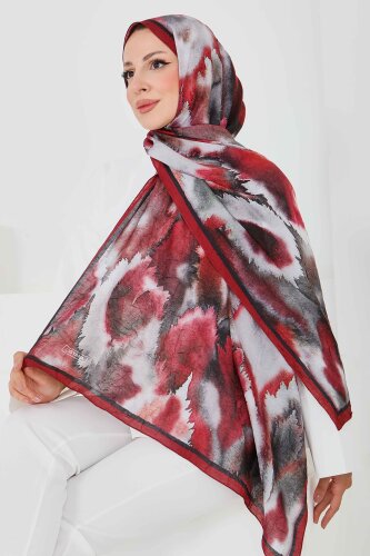 Natural Harmony Bambu Crash Şal Bordo - 27914-BORDO - TOFİSA