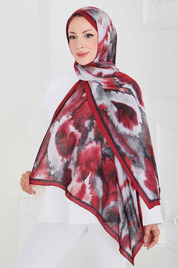 Natural Harmony Bambu Crash Şal Bordo - 27914-BORDO - 2