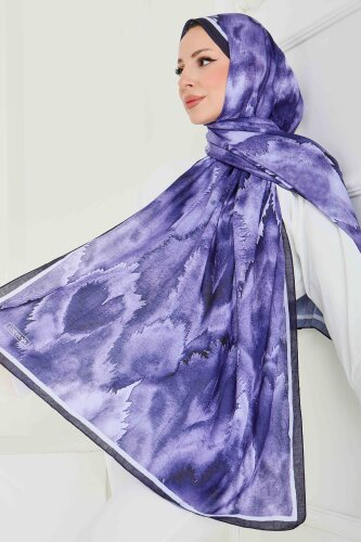 Natural Harmony Bambu Crash Şal Lila - 27914-LILA - TOFİSA